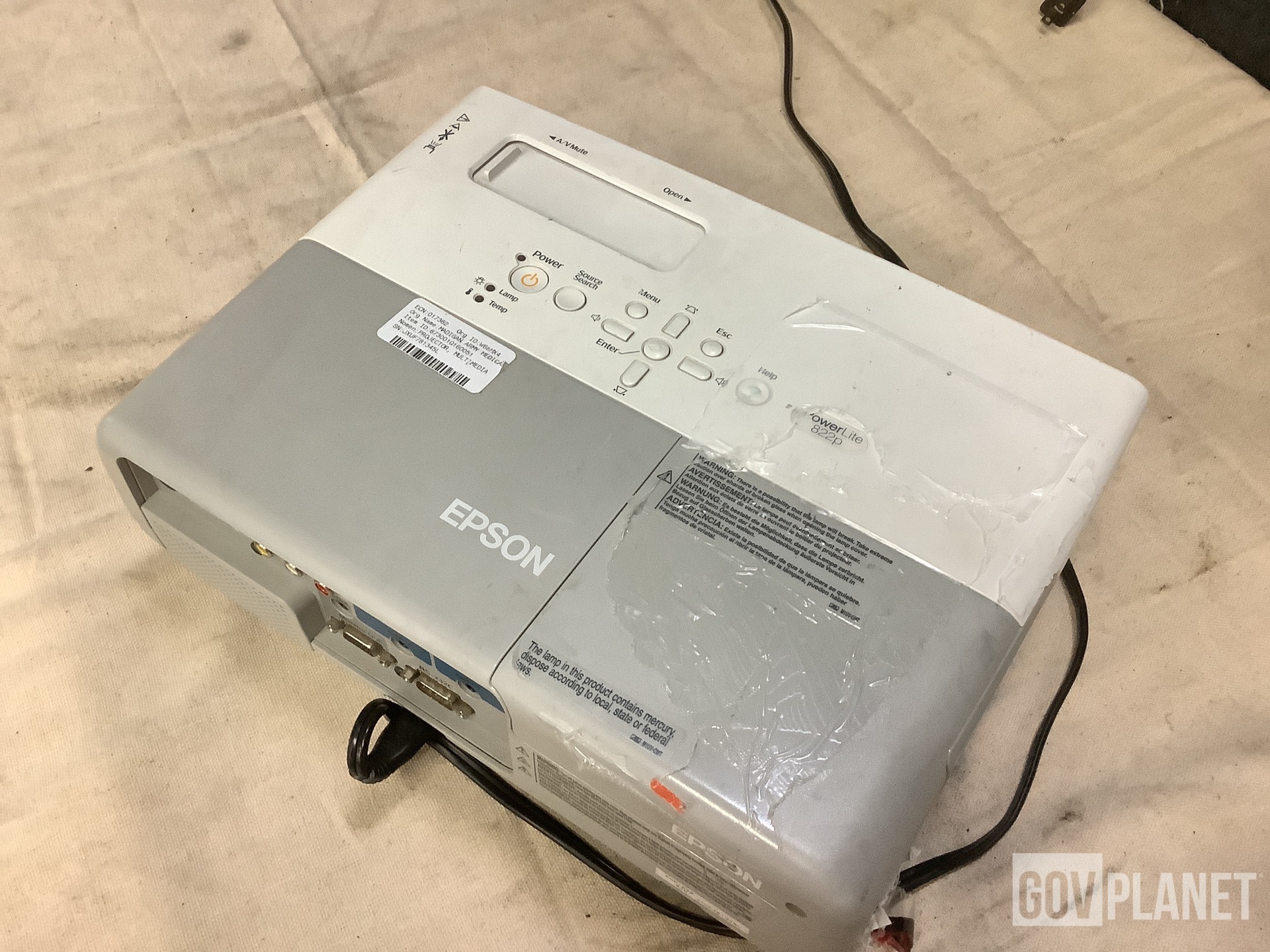 Surplus (1) LCD Projector, (1) Aviation Headset, (2) Radio  