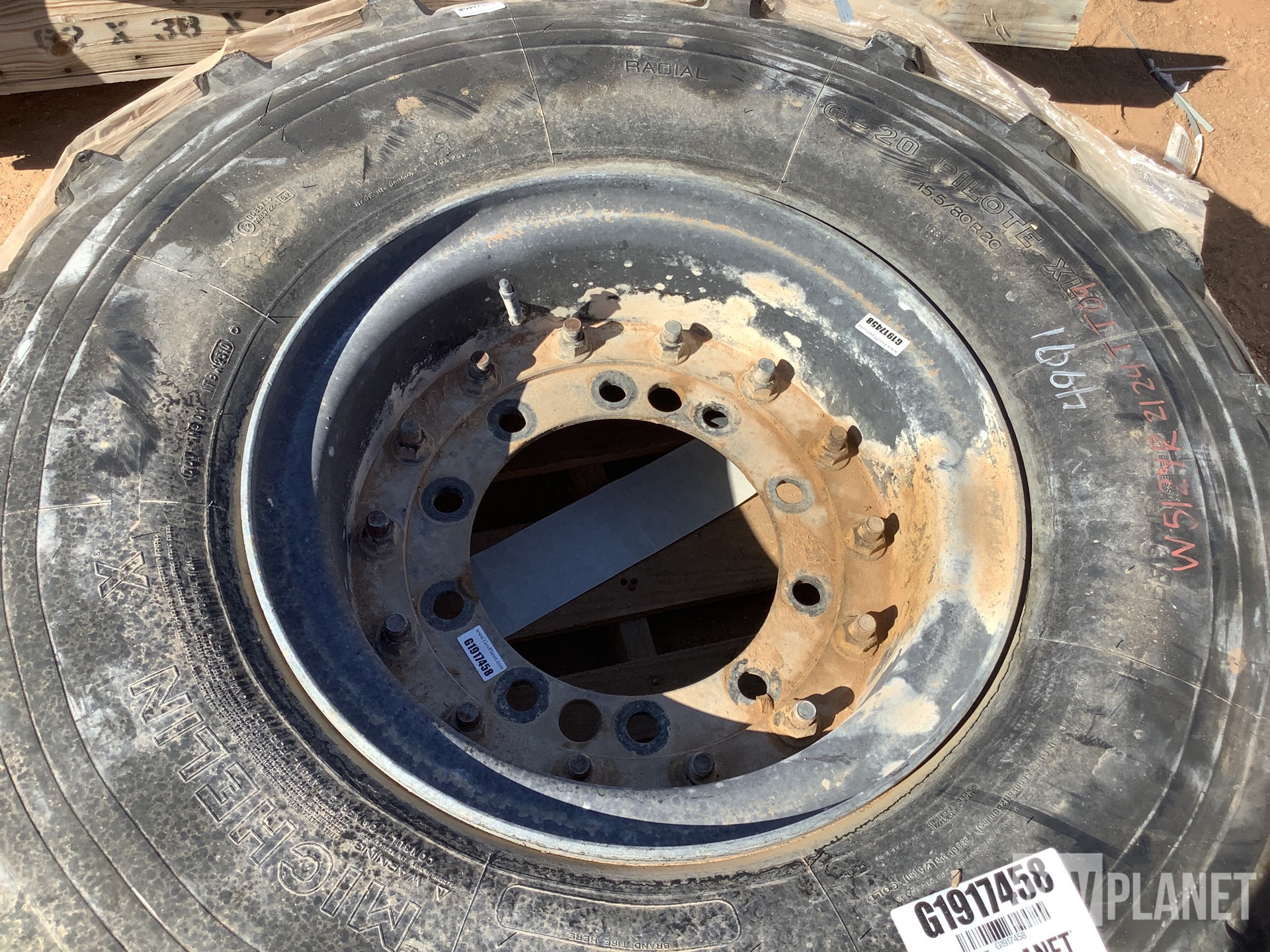 2) Michelin XZE2 Tires With Wheels Roller Auctions