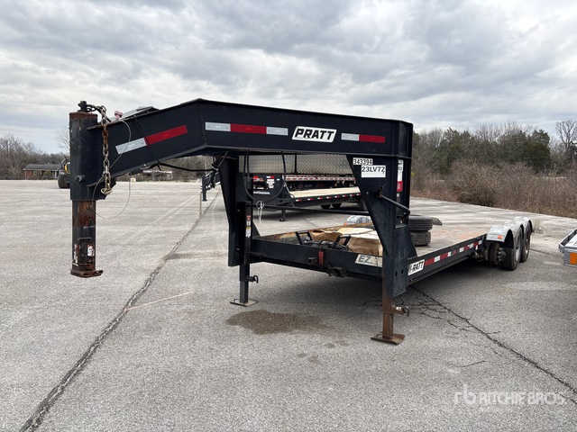 2018 Pratt EZ2480GN 24 ft Tri/A Gooseneck Equipment Trailer