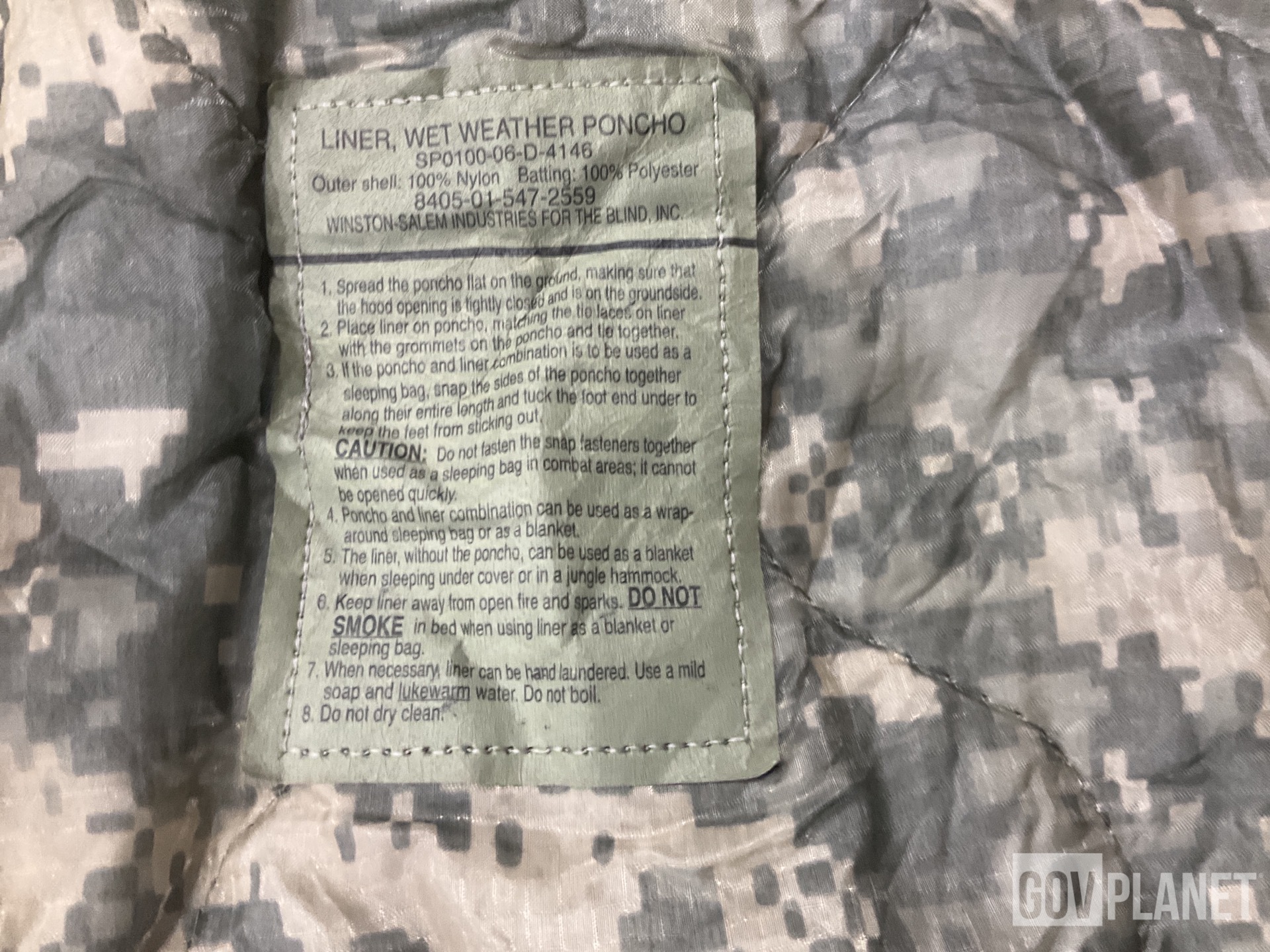 Surplus (44) Wet Weather Poncho Liners in Chambersburg