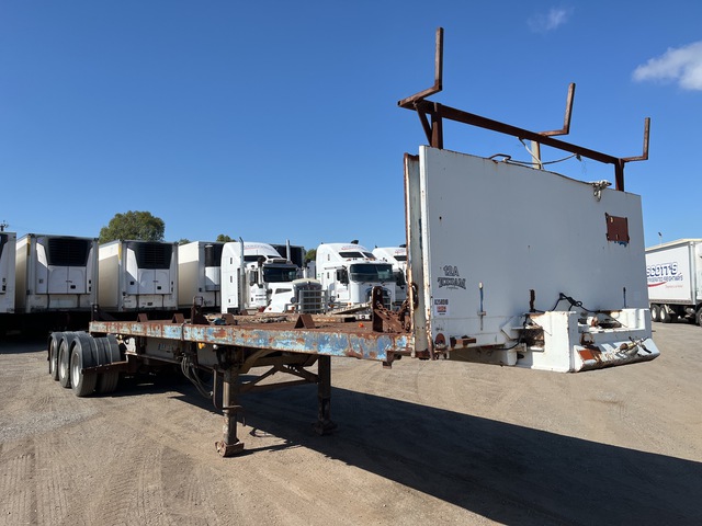 1992 Krueger Tri/A B-Double Lead Rollback Flatbed Trailer 1992 Krueger Tri/A B-Double Lead Rollback Flatbed Trailer
