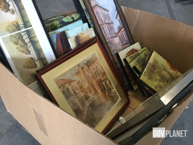 Surplus Lot Of 27 Paintings Picture Frames In Fort Riley Kansas Photos S