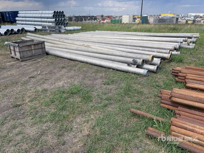 Quantity of (66) 8 in Aluminum Irrigation Pipe