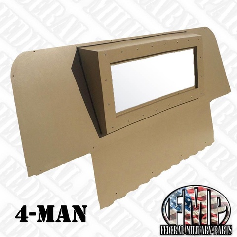 Premium Humvee Iron Curtain + Install Kit (4-Man) - Tan (Unused)
