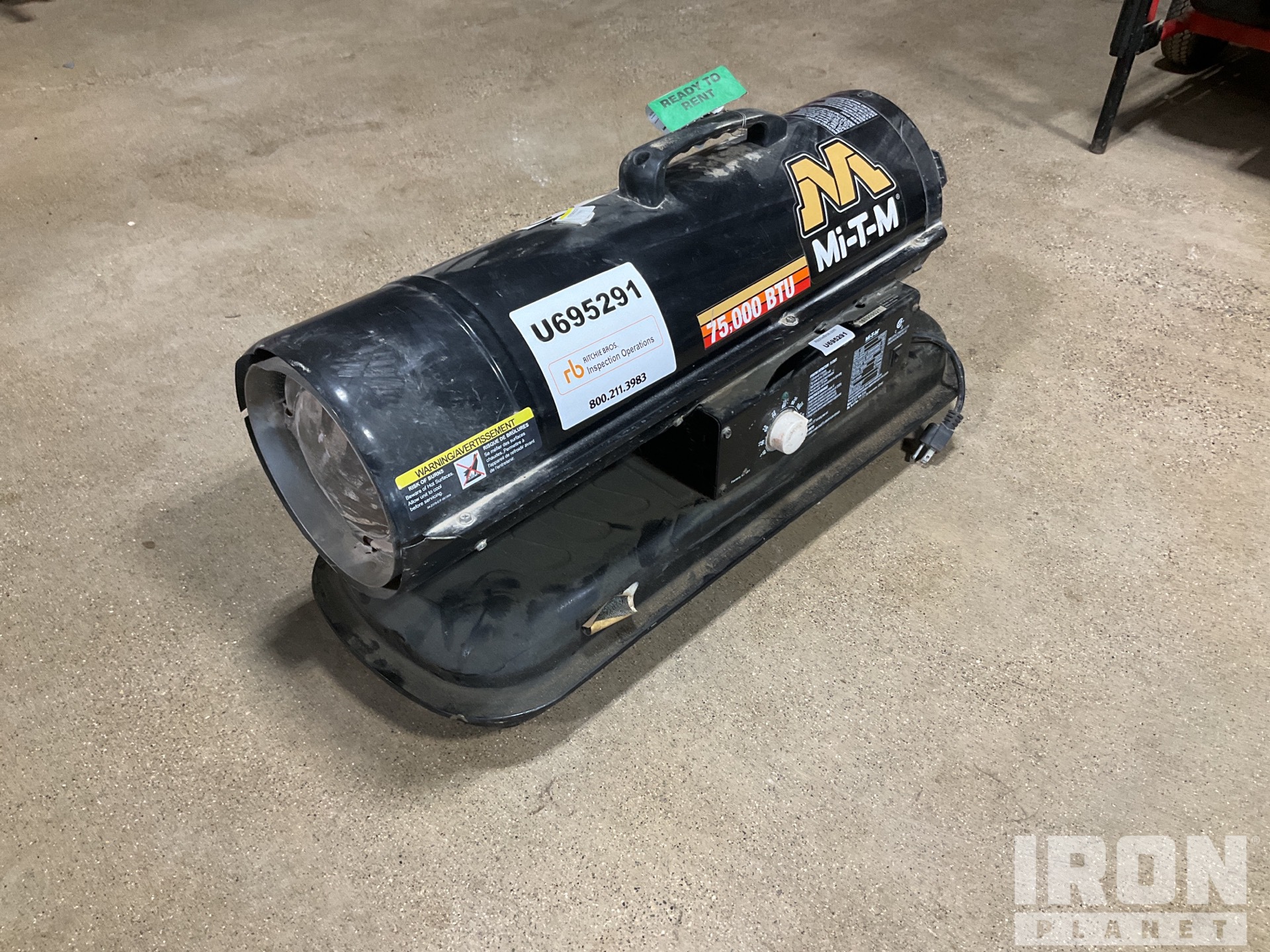 2017 Mi-T-M MH-0075-0M10 75000 BTU Space Heater in Ypsilanti, Michigan,  United States (SalvageSale Item #10059170)