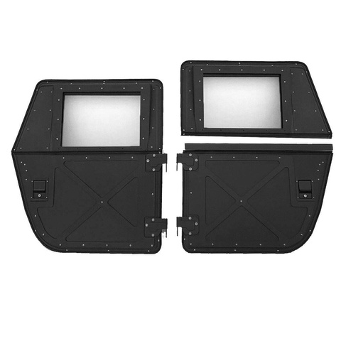 (4) Humvee Split X-Doors Convertible from Full Doors to Half Doors (Unused)