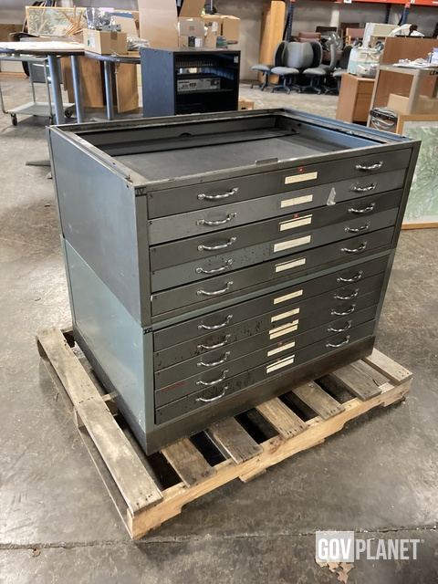 Metal Map File Filing Cabinet Home Office Shop Garage Business Tool ...
