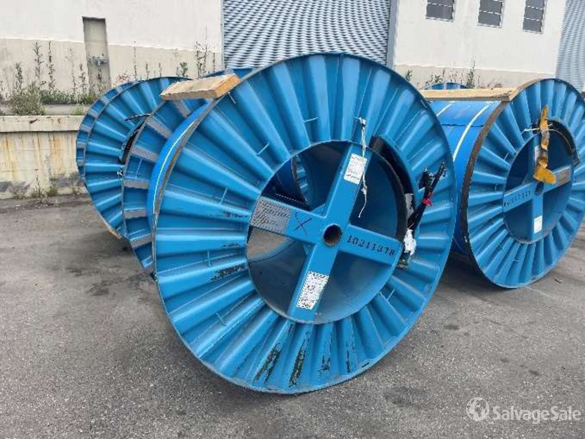 Qty of (2) Aluminum Cable Coiled Reels, 600V, Diameter 0.658