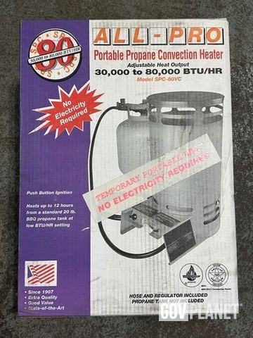 2) All Pro Portable Propane Heaters - (Unused) in Harrisburg, Pennsylvania,  United States (IronPlanet Europe Item #10172926)
