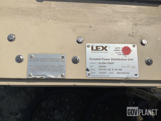 Surplus 2010 LEX DB-60MA-F22QS3 Portable Power Distribution Unit in ...