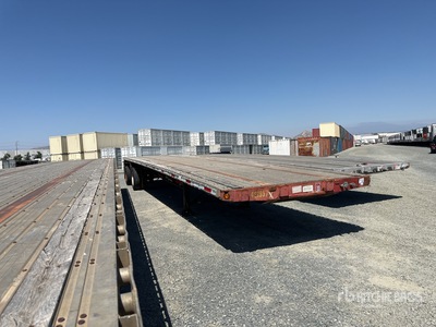 2001 Fontaine LFTW-5-8048WSAWK 48 ft S/A Spread Axle Flatbed Trailer