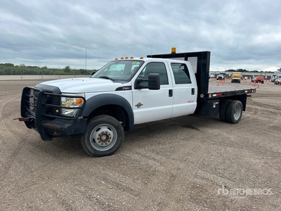 2012 Ford F-450 XL 4x4 Crew Cab Flatbed Truck