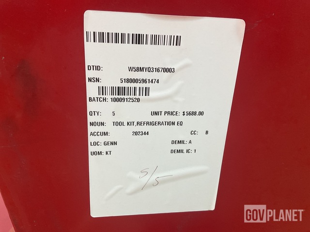Surplus (4) Refrigeration Equipment Tool Kits in Abilene, Kansas ...