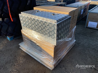 Quantity of (4) 36 in Aluminum Underbody Tool Box (Unused)