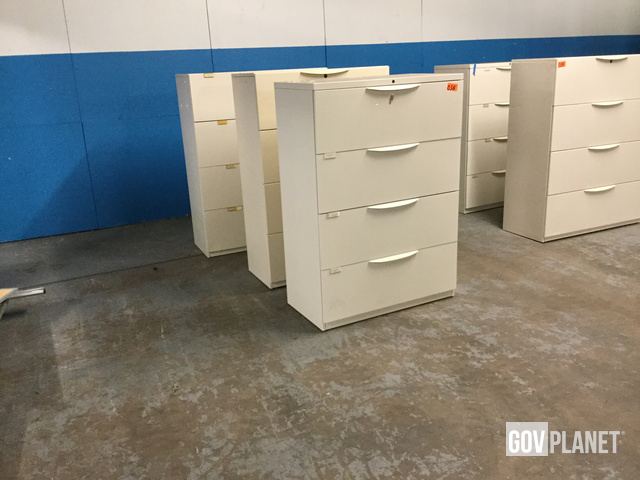 Metal Lateral Four Drawer File Cabinets 3 Items W 038 In Photos Videos