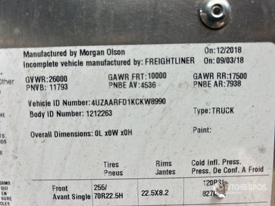 2019 Freightliner MT55 4x2 Step Van