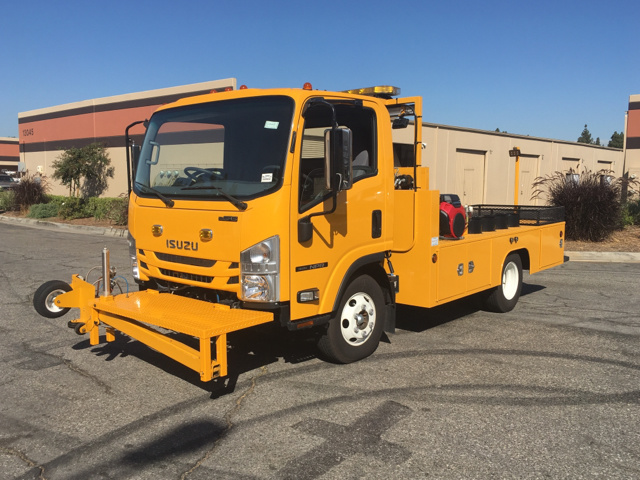 2016 Isuzu NPR Paint Striping Truck