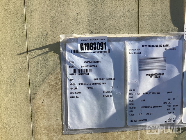 Surplus 2003 Garrett Container Systems 960325B Storage Container in ...