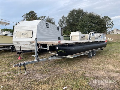 1995 Parti Kraft 27 ft Pontón flotador w/ Trailer
