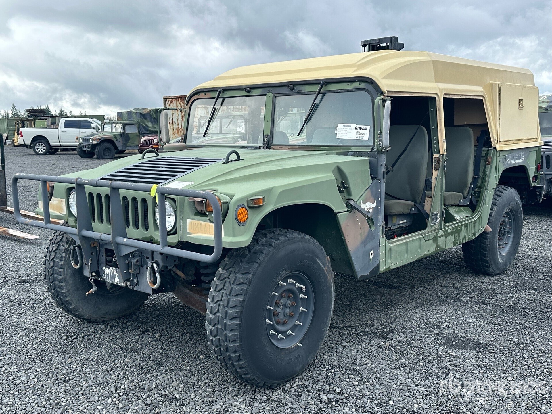 Surplus AM General M1097A2 HMMWV 4 Door Hard Top w/Helmet Top in 