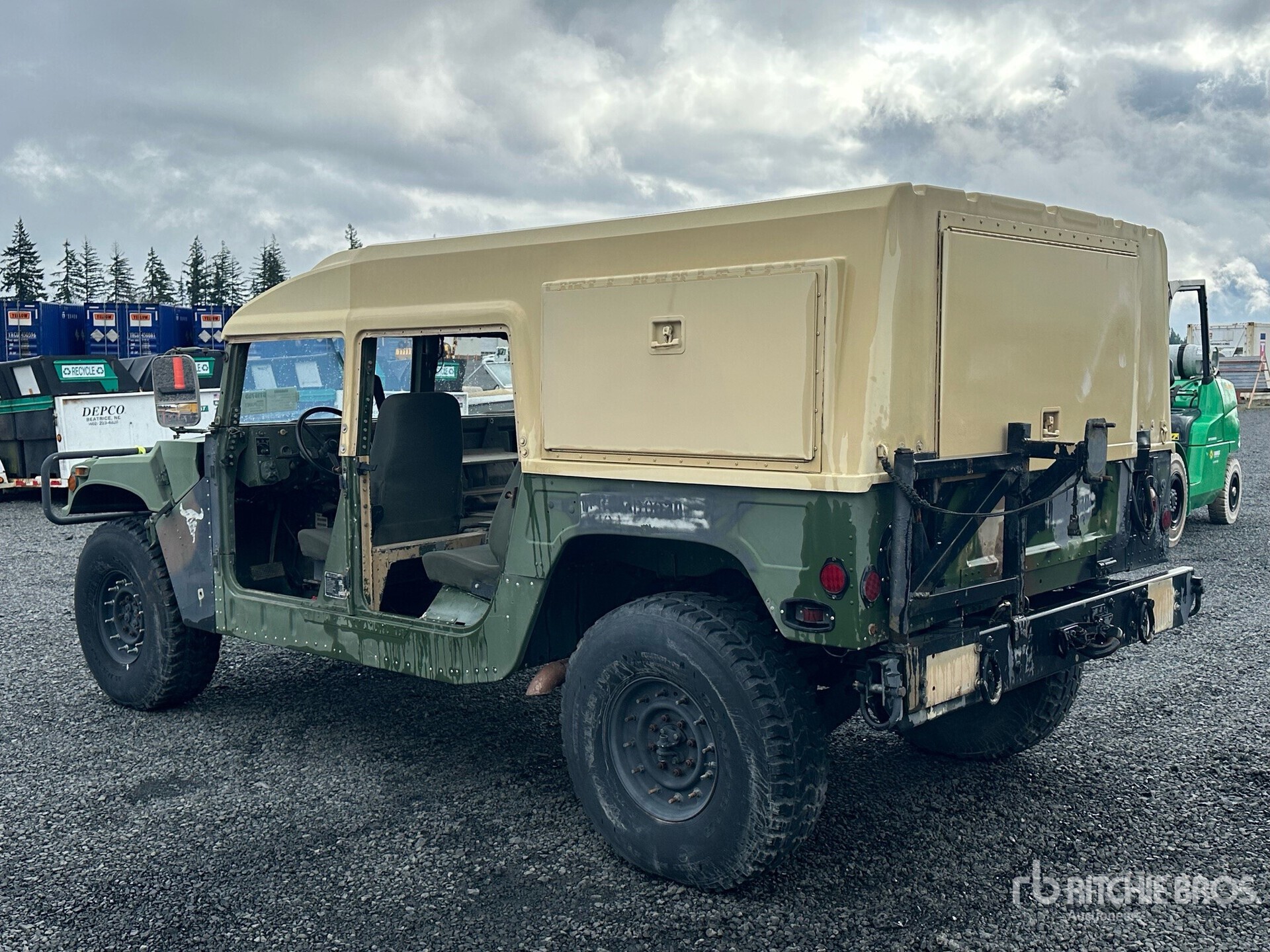 Surplus AM General M1097A2 HMMWV 4 Door Hard Top w/Helmet Top in 