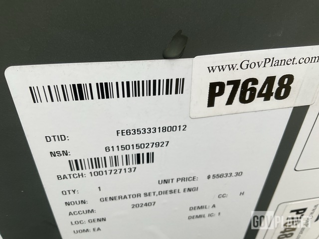 Surplus Essex Electro Engineers B809D 72kW Generator Set in South