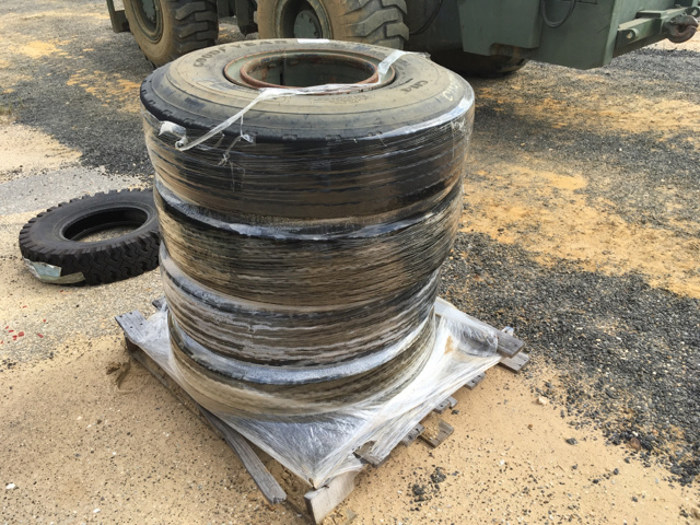 Lot of (4) Goodyear XTA 10.00-15 Tires w/Wheels