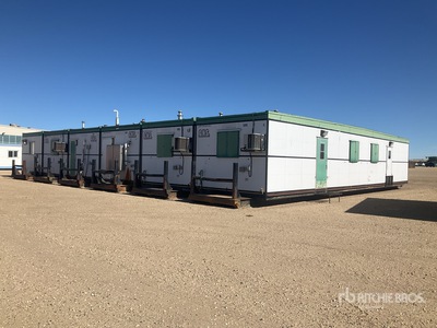 6 Unit 54 ft x 11 ft 6 in 25 Person Skid-Mounted Mobile Camp