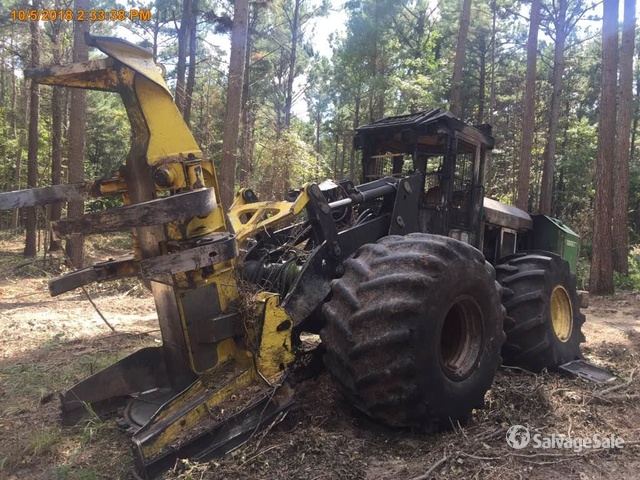 2014 John Deere 843k Wheel Feller Buncher In Monticello Arkansas United States Salvagesale Item 1783268