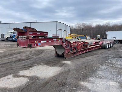 2007 J C Trailers 60 ton T/A Beam Single Drop Removable Gooseneck Lowboy Trailer