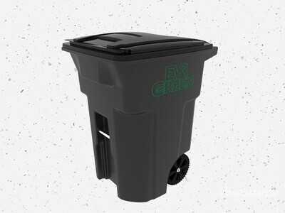 Quantity of (100) 96 Gallon Toter EVR Green Carts
