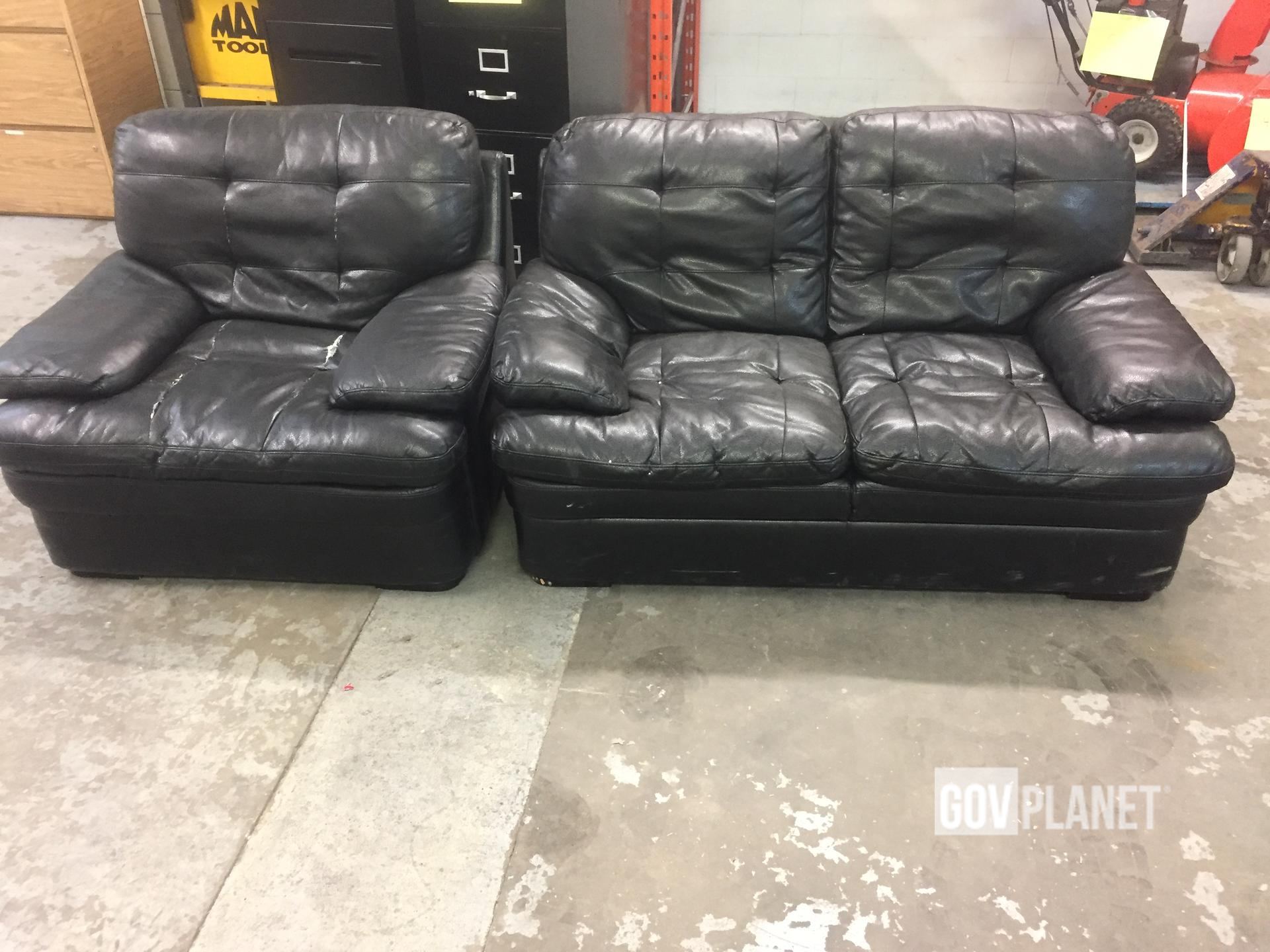 Leather Loveseat and Armchair in Edmonton, Alberta, Canada