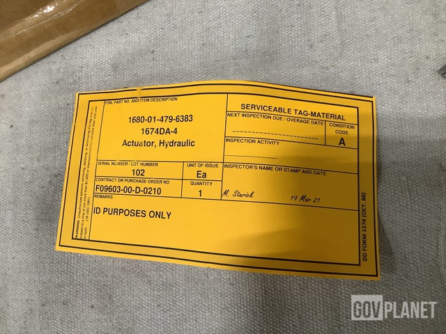 Surplus Dover 1674DA-4 Mechanical Actuator in Chambersburg, Pennsylvania, United States (GovPlanet Item #11778228) surplus-dover-1674da-4-mechanical-actuator-in-chambersburg-pennsylvania-united-states-govplanet-item-11778228