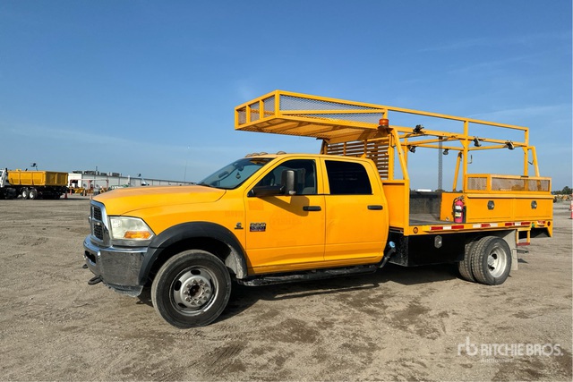 2012 Dodge Ram 5500 4x4 Crew Cab Flatbed Truck | Ritchie Bros. Auctioneers