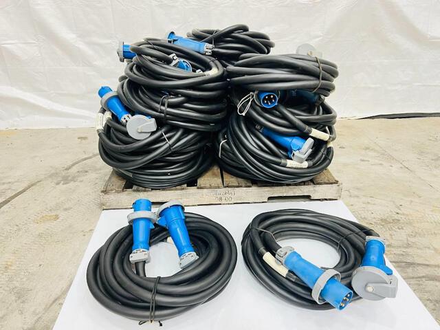 Quantity of (20) LEX 60 Amp 50 ft Electrical Distribution Pin & Sleeve Cables (Unused)