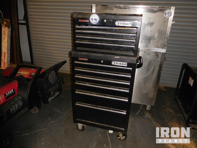 Lot 19 9 94 Kobalt 10 Drawer Stackable Toolbox On Casters In
