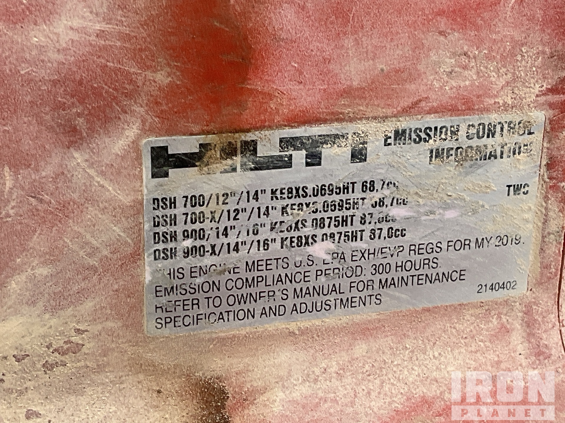 2019 Hilti DSH 700-X Gasoline Cut-Off Saw (Inoperable) in PITTSBURGH,  Pennsylvania, United States (SalvageSale Item #11969380)
