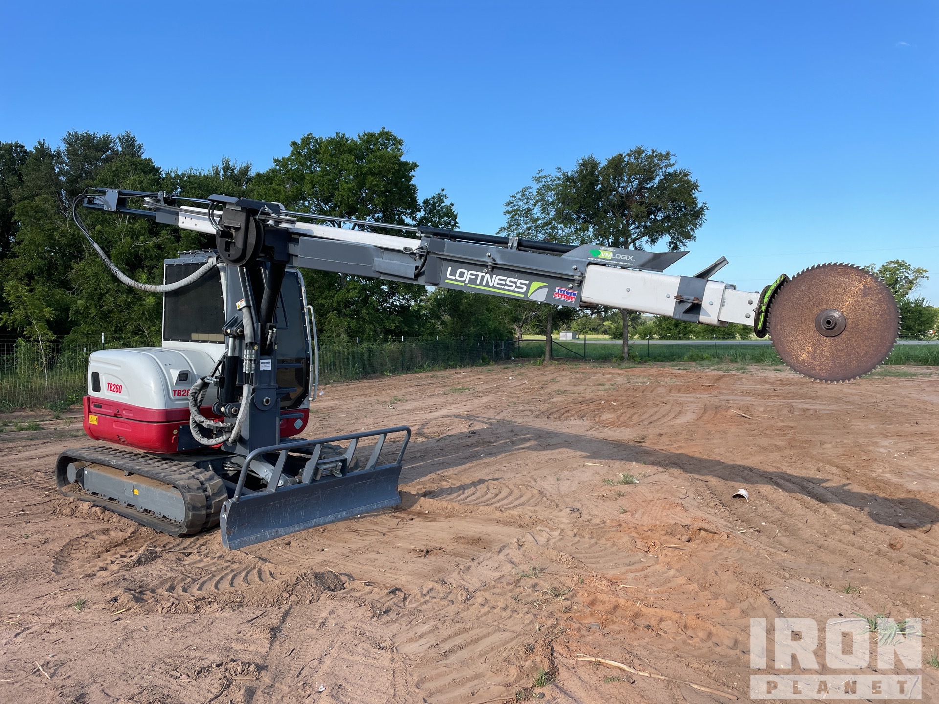2020 Takeuchi TB260 Mini Excavator w/ Loftness Kwik-Trim Right of