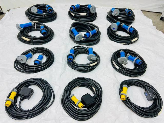 Quantity of LEX 100, 60, 30, 20 Amp Power Distribution Cords (Unused) Quantity of LEX 100, 60, 30, 20 Amp Power Distribution Cords (Unused)