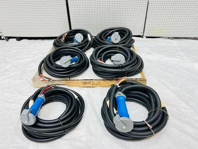 Quantity of (6) LEX 100 Amp & 60 Amp Pin & Sleeve Power Distribution Cords (Unused)