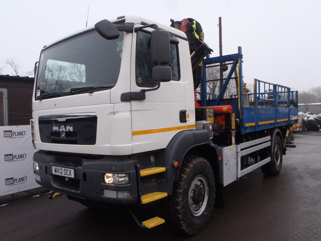 2012 MAN TG-M 18.250 4X4 Drop Side C/W Palfinger Crane 2012 MAN TG-M 18.250 4X4 Drop Side C/W Palfinger Crane