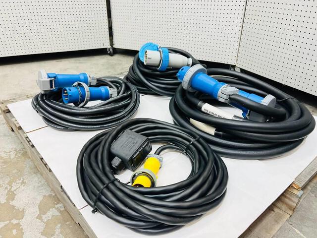 Quantity of (4) LEX 50 ft Electrical Distribution Power Cords w/ Quad Boxes (Unused) Quantity of (4) LEX 50 ft Electrical Distribution Power Cords w/ Quad Boxes (Unused)