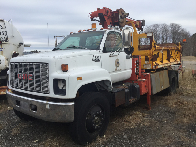 Maintainer Behind Cab Mounted Boom on 1994 GMC Topkick 4x2 Dump Truck Maintainer Behind Cab Mounted Boom on 1994 GMC Topkick 4x2 Dump Truck