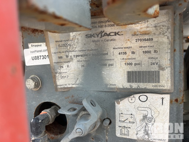 ELEVADOR TIJERA 2017 SKYJACK SJIII3226