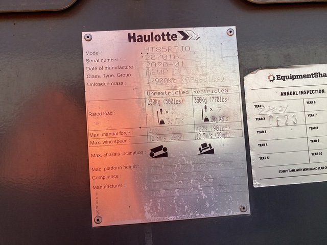ELEVADOR TELESCóPICO 2020 HAULOTTE HT85RTJO
