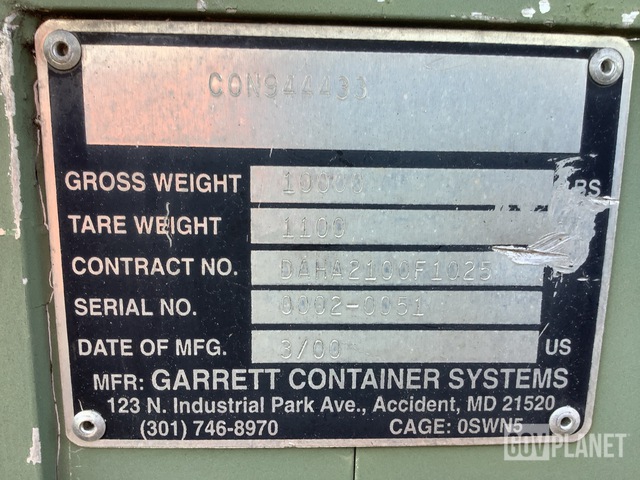 Surplus Garrett Storage Container in Butner, North Carolina, United ...