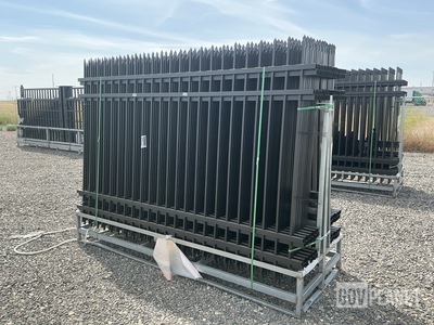 (24) Pieces of Galvanized Steel Garden/Public Space Fence w/(25) Post Connectors