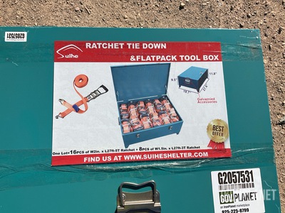 Suihe Ratchet Tie Down Set w/Flatpack Tool Box