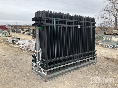(24) Pieces of Galvanized Steel Garden/Public Space Fence w/(25) Post Connectors