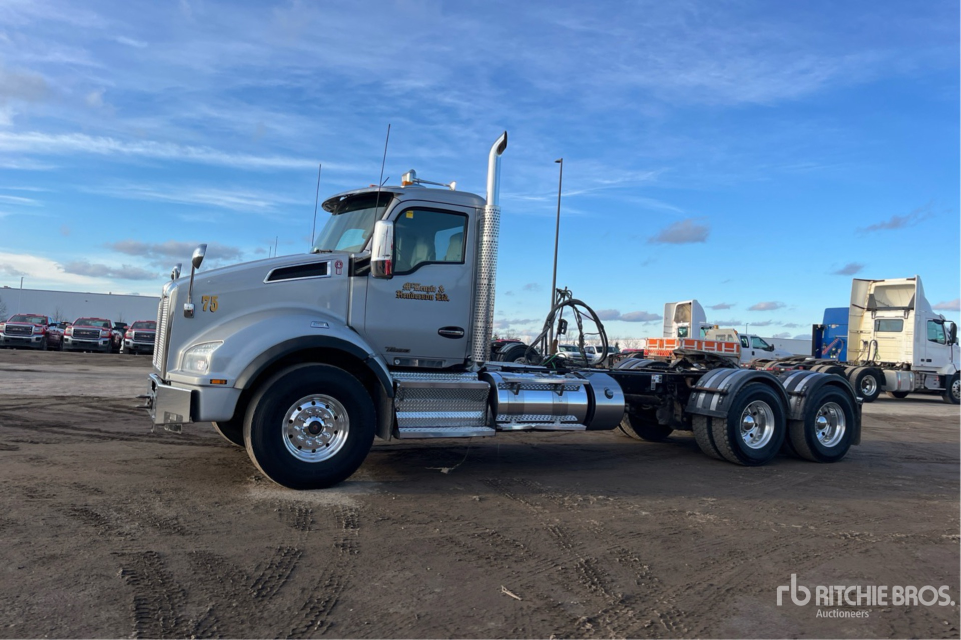First Gear Modello Kenworth T880 Day Cab Con Rimorchio - Scala 1/50
